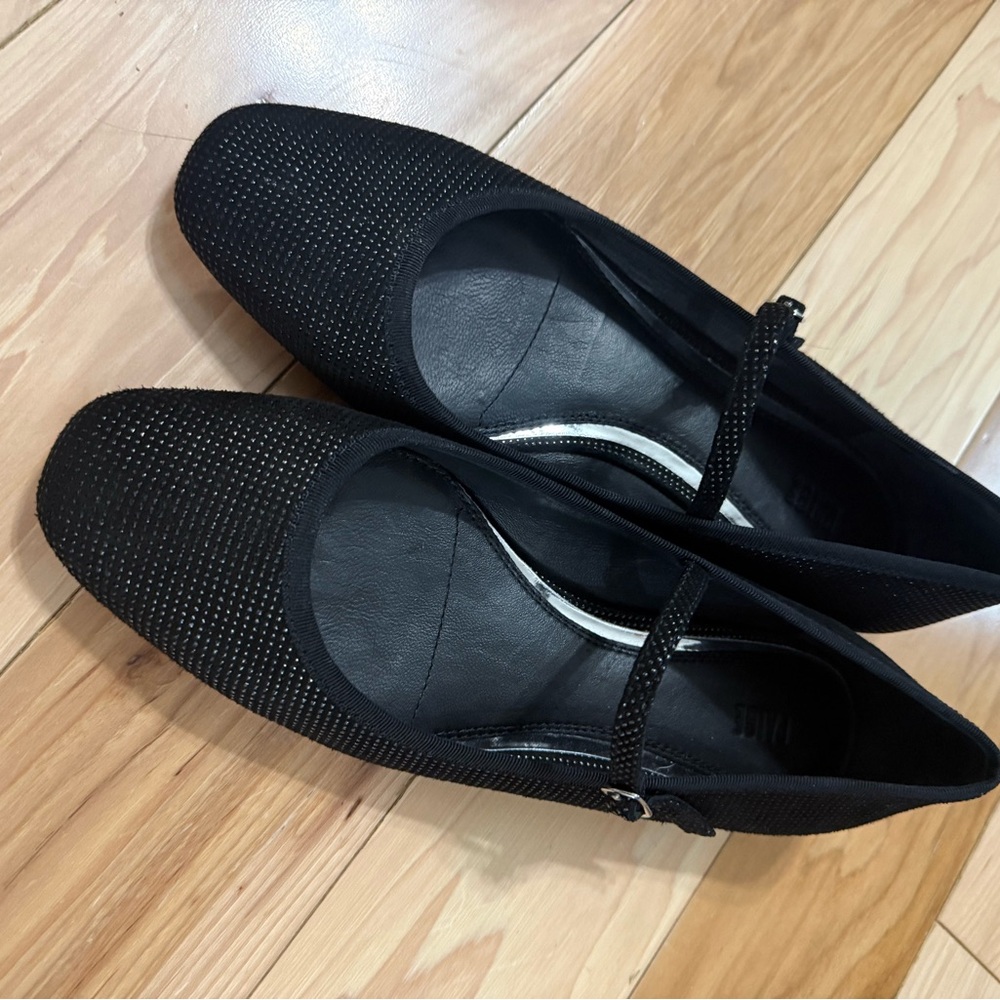 PAIGE Black Sparkle Flats